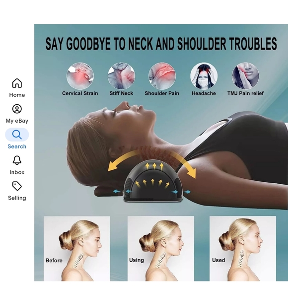 Cervical Neck & Shoulder Traction Pillow Brand New With Box Gudelian - Picture 3 of 7